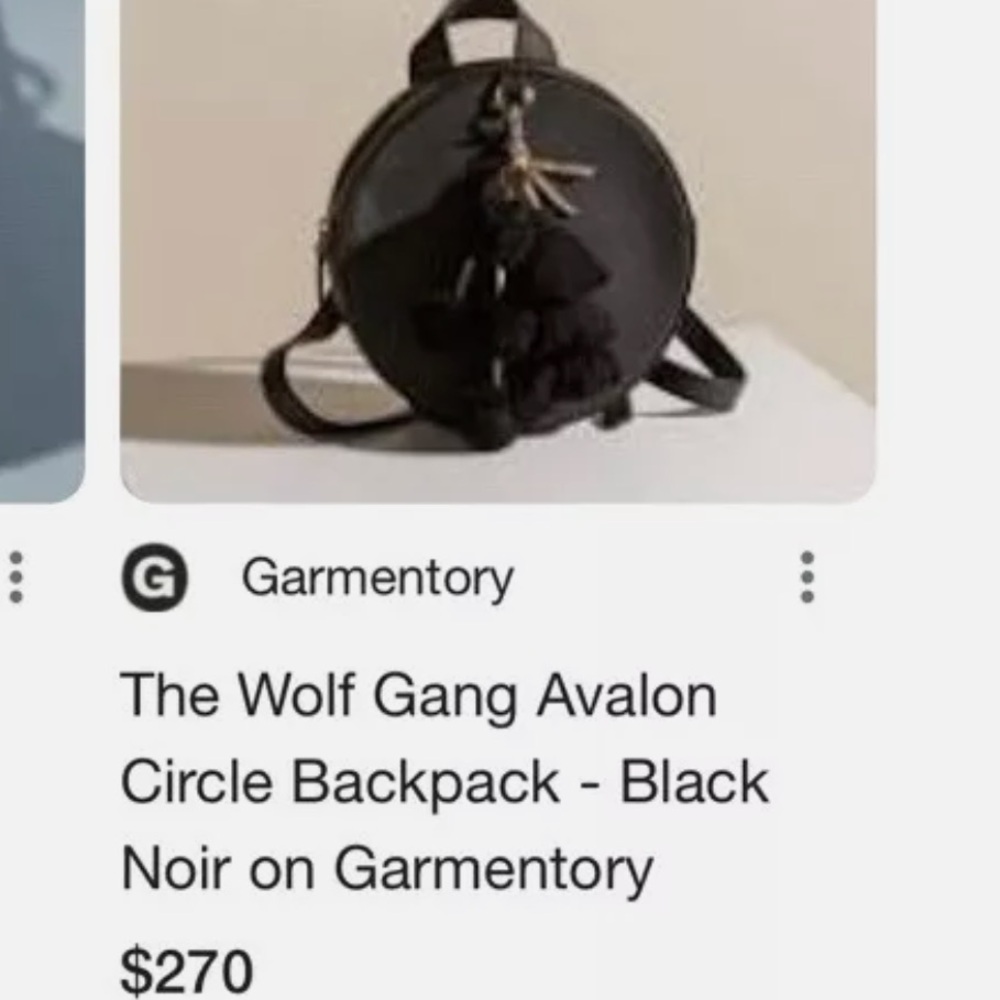 The Wolf Gang Avalon Circle Backpack Black Noir Retail $270 - Picture 14 of 14